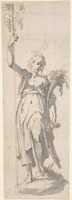 Free download Female Figure with Staff and Cornucopia free photo or picture to be edited with GIMP online image editor