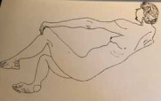 Free download Female Nude Contour Drawing by David Reuter Musician / Artist free photo or picture to be edited with GIMP online image editor