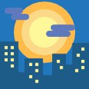 Festive City Street at Night  screen for extension Chrome web store in OffiDocs Chromium