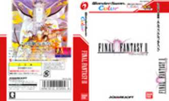 Free download Final Fantasy II (Red) Wonderswan Color Box Art free photo or picture to be edited with GIMP online image editor