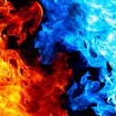 Fire and Ice Abstract  screen for extension Chrome web store in OffiDocs Chromium