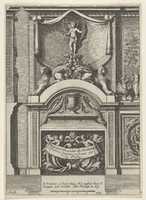 Free download Fireplace Surmounted by a Cupid Holding a Palm and an Olive Branch free photo or picture to be edited with GIMP online image editor