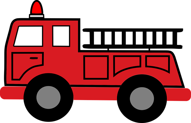 Free download Fire Truck Hook And Ladder - Free vector graphic on Pixabay free illustration to be edited with GIMP free online image editor