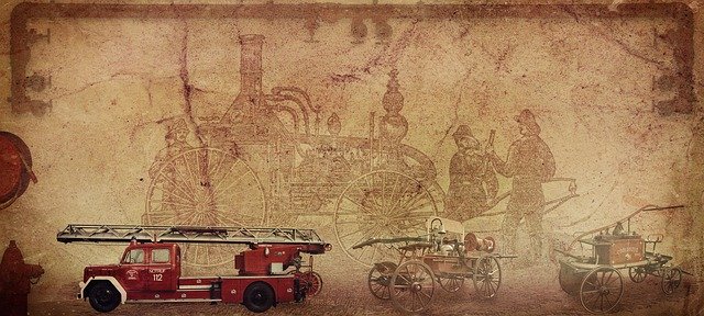 Free download Fire Truck Invention Rotary free illustration to be edited with GIMP online image editor