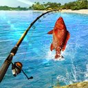Fishing Clash: OffiDocs Chromium の Chrome ウェブストア拡張機能の Fish Catching 画面
