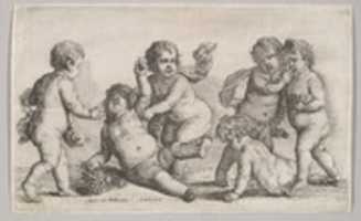 Free download Five Boys and a Satyr free photo or picture to be edited with GIMP online image editor