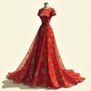 Flared red dress  screen for extension Chrome web store in OffiDocs Chromium
