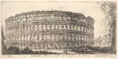 Free download Flavian Amphitheater, called the Colosseum. 1. Arch of Constantine. 2. Palatine Hill. (Anfiteatro Flavio detto il Colosseo in Roma. 1. Arco di Costantino. 2. Monte Palatino.) free photo or picture to be edited with GIMP online image editor
