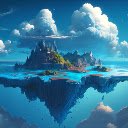Floating Island: An Oasis of Relaxation on Your Screen (Live Wallpaper)  screen for extension Chrome web store in OffiDocs Chromium