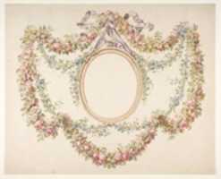 Free download Floral Swags Framing an Empty Oval free photo or picture to be edited with GIMP online image editor