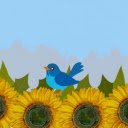 Flower and Bird Painting  screen for extension Chrome web store in OffiDocs Chromium