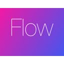 Flow: Rainbow New Tab (with clock)  screen for extension Chrome web store in OffiDocs Chromium
