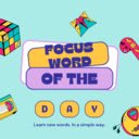 Focus Word of the Day  screen for extension Chrome web store in OffiDocs Chromium