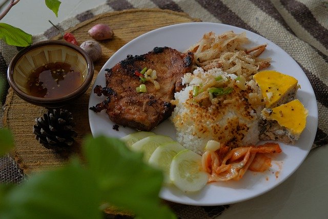 김프 무료 온라인 이미지 편집기로 편집 할 음식 요리 쌀 식사 요리 고기 무료 사진 다운로드