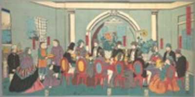 Free download Foreigners from the Five Nations Enjoying a Banquet free photo or picture to be edited with GIMP online image editor