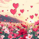 Forest of flowers and balloons  screen for extension Chrome web store in OffiDocs Chromium