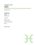 Descargue gratis la plantilla Formal Letter - Piscis DOC, XLS o PPT gratis para editar con LibreOffice en línea o OpenOffice Desktop en línea