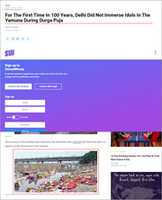 Free download For The First Time In 100 Years, Delhi Did Not Immerse Idols In The Yamuna During Durga Puja free photo or picture to be edited with GIMP online image editor