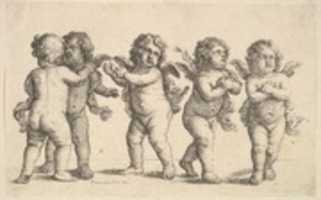 Free download Four Cherubs and a Small Boy Standing free photo or picture to be edited with GIMP online image editor