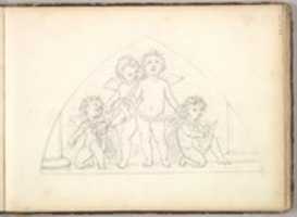Free download Four Musical Putti  (in Sketch Book With Drawings on Twenty-six Leaves) free photo or picture to be edited with GIMP online image editor