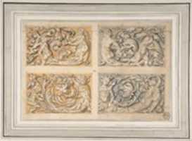 Free download Four Panels with Rinceau Motif free photo or picture to be edited with GIMP online image editor