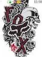 Free download Fox Racing logo, artwork, and skull free photo or picture to be edited with GIMP online image editor