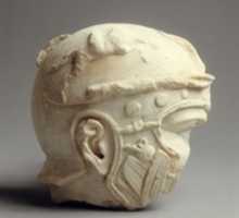 Free download Fragmentary marble head of a helmeted soldier free photo or picture to be edited with GIMP online image editor