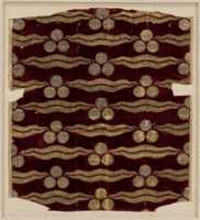 Free download Fragmentary Silk Velvet with Repeating Tiger-stripe and Chintamani Design free photo or picture to be edited with GIMP online image editor
