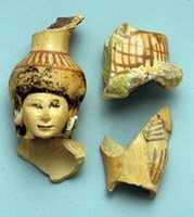 Free download Fragments of a vase in the form of a woman holding a basket free photo or picture to be edited with GIMP online image editor