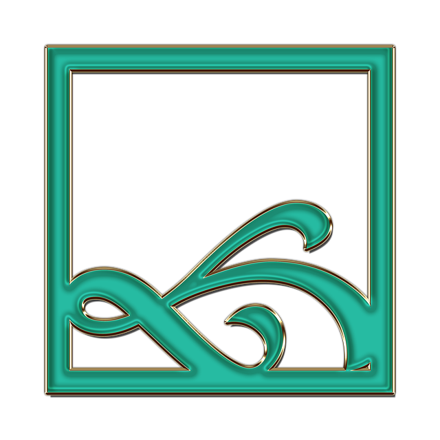 Muat turun percuma ilustrasi percuma Frame Monogram Blue untuk diedit dengan editor imej dalam talian GIMP