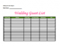 Téléchargement gratuit du modèle de liste d'invités de mariage gratuit Modèle DOC, XLS ou PPT gratuit à modifier avec LibreOffice en ligne ou OpenOffice Desktop en ligne