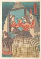 Free download French Woman and Girl, from the series Foreign Merchants in Yokohama free photo or picture to be edited with GIMP online image editor