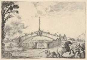 Free download Frontispiece: Combat on a Bridge, from Varie figure free photo or picture to be edited with GIMP online image editor