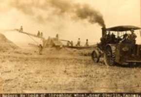 Free download Fuller F8310 J. I. Case steam traction engine threshing wheat free photo or picture to be edited with GIMP online image editor