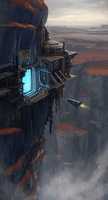 Free download Futuristic Cliff Portal - Concept Art free photo or picture to be edited with GIMP online image editor