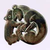 Free download Garment Plaque with Leopard and Bear free photo or picture to be edited with GIMP online image editor