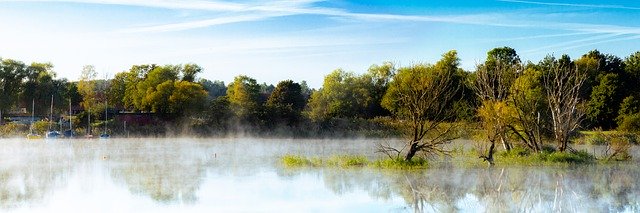 Scarica gratis gartow am see nebbia barca acqua immagine gratuita da modificare con GIMP editor di immagini online gratuito