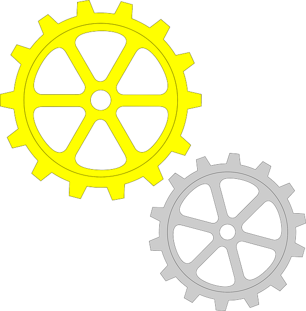 Darmowe pobieranie Koła zębate Żółty Szary - Darmowa grafika wektorowa na Pixabay darmowa ilustracja do edycji za pomocą GIMP darmowy edytor obrazów online