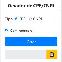 Gerador de CPF/CNPJ  screen for extension Chrome web store in OffiDocs Chromium