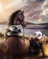 Free download Geralt and Roach Fanart free photo or picture to be edited with GIMP online image editor