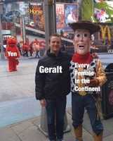 Free download Geralt and Yen [ Meme ] free photo or picture to be edited with GIMP online image editor