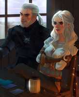 Free download Geralt of Rivia and Ciri Fanart free photo or picture to be edited with GIMP online image editor