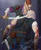 Descarga gratis Geralt of Rivia vs Olgierd Von Everec Fanart foto o imagen gratis para editar con el editor de imágenes en línea GIMP