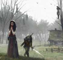Free download Geralt of Rivia vs Witch Fanart free photo or picture to be edited with GIMP online image editor