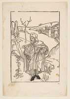 Free download Gerson as a Pilgrim, frontispiece to Gersonis Opera, 1489 free photo or picture to be edited with GIMP online image editor