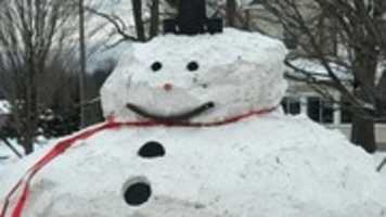 Free download GIANT SNOWMAN RED CREEK 2017 free photo or picture to be edited with GIMP online image editor