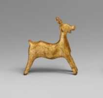Free download Gilt terracotta statuette of a goat free photo or picture to be edited with GIMP online image editor