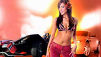 Free download Girl And Car Ad With Slingshot free photo or picture to be edited with GIMP online image editor