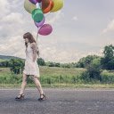 Girl and colorful balls  screen for extension Chrome web store in OffiDocs Chromium