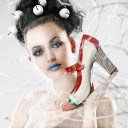 Girl and pretty shoe  screen for extension Chrome web store in OffiDocs Chromium